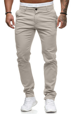 Men's Tailored Slim-Fit Chino Pants Lisslune