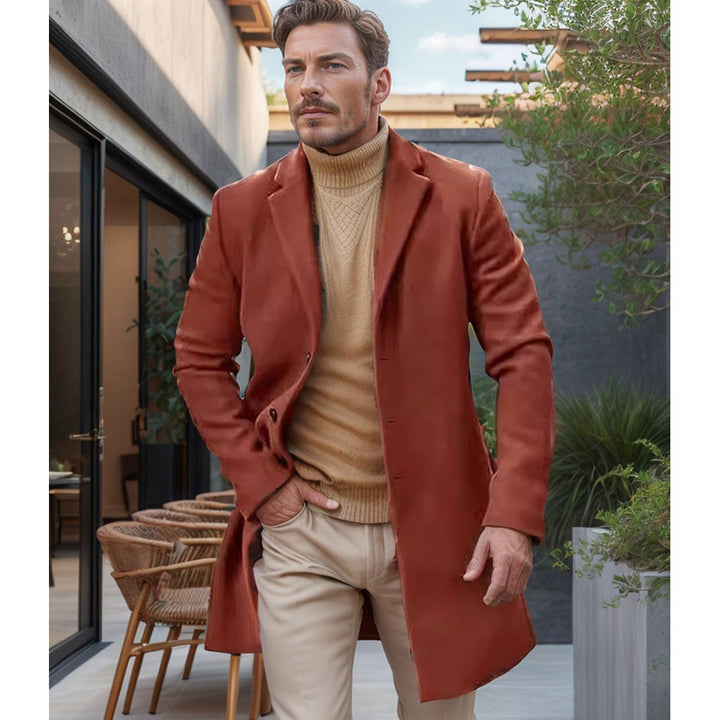 Men's Elegant Wool Coat with High-Quality Craftsmanship Lisslune