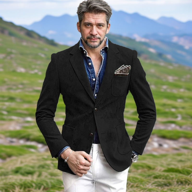Men's velvet blazer with elegant tailoring Lisslune