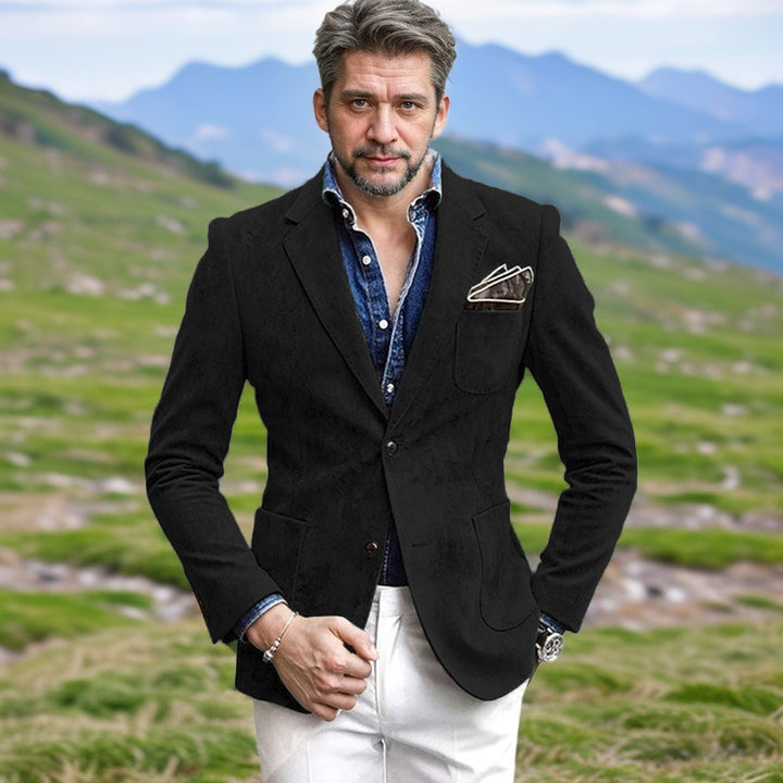 Men's velvet blazer with elegant tailoring Lisslune