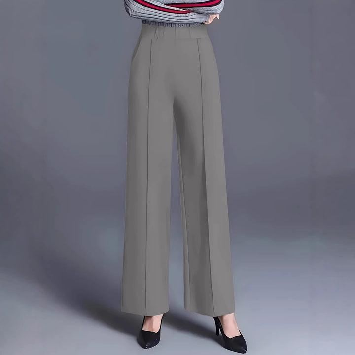 Women's Wide High-Waisted Trousers with Elegant Pleats Lisslune