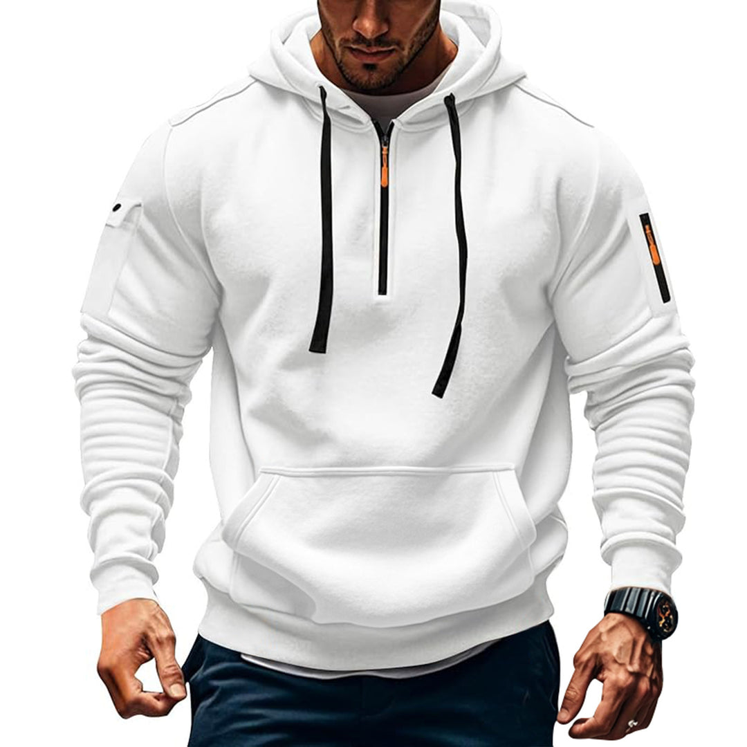 Men's sports hoodie with practical zipper and side pockets Lisslune