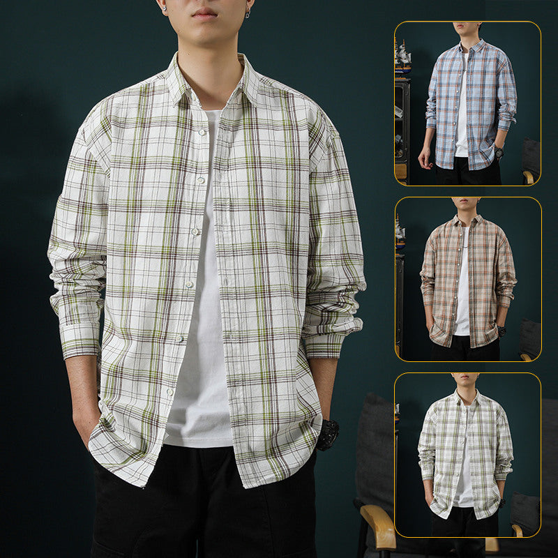 Men's Casual Long Sleeve Shirt Made of Breathable Cotton Lisslune