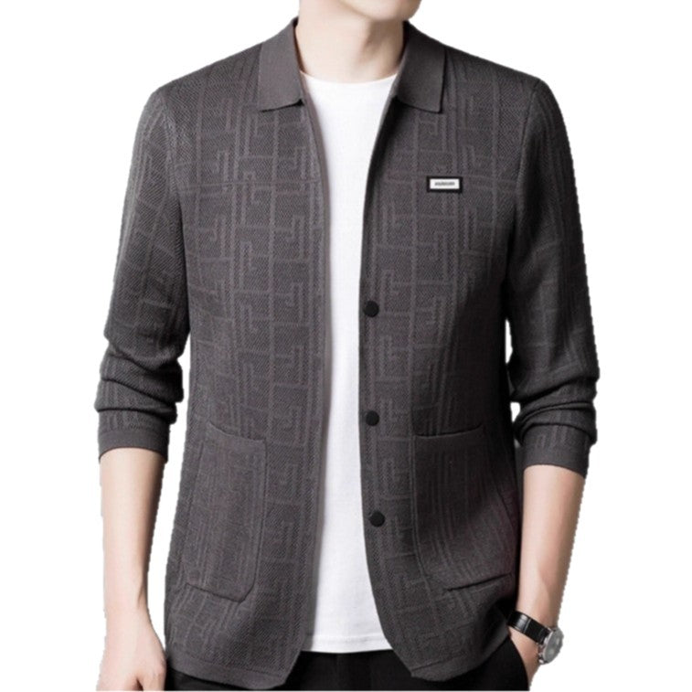 Men's cardigan with unique pattern Lisslune