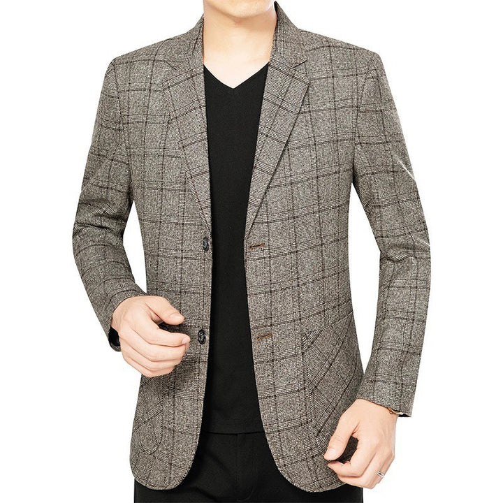 Men's Elegant Checked Blazer Lisslune