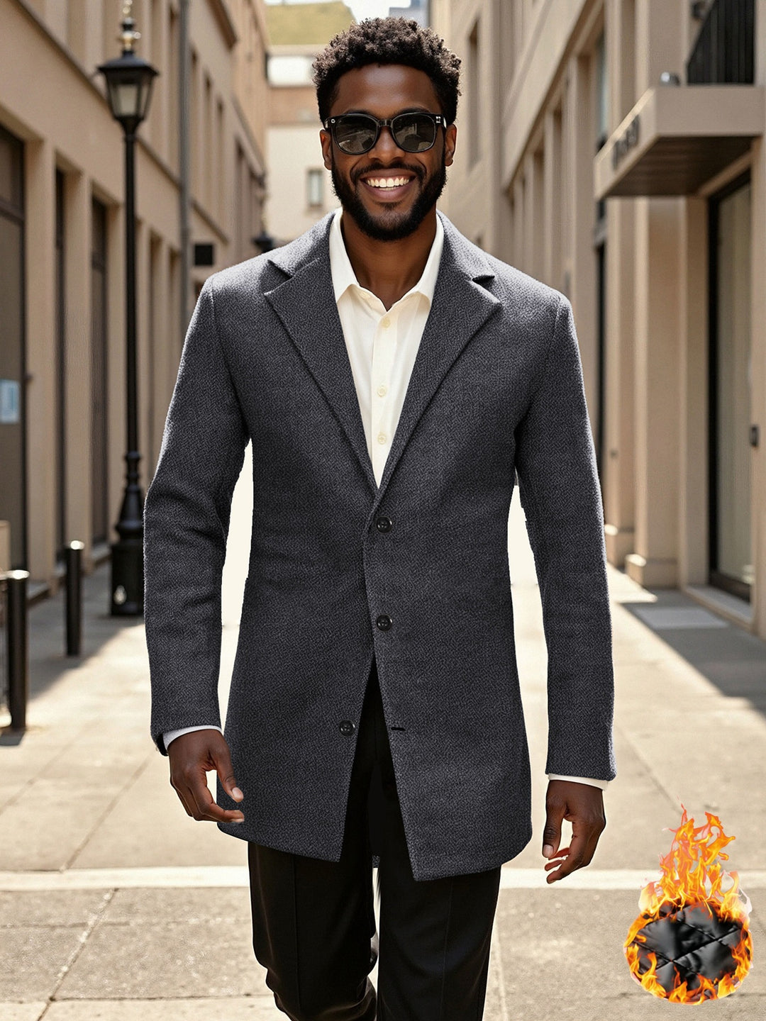 Men's elegant and stylish long coat Lisslune