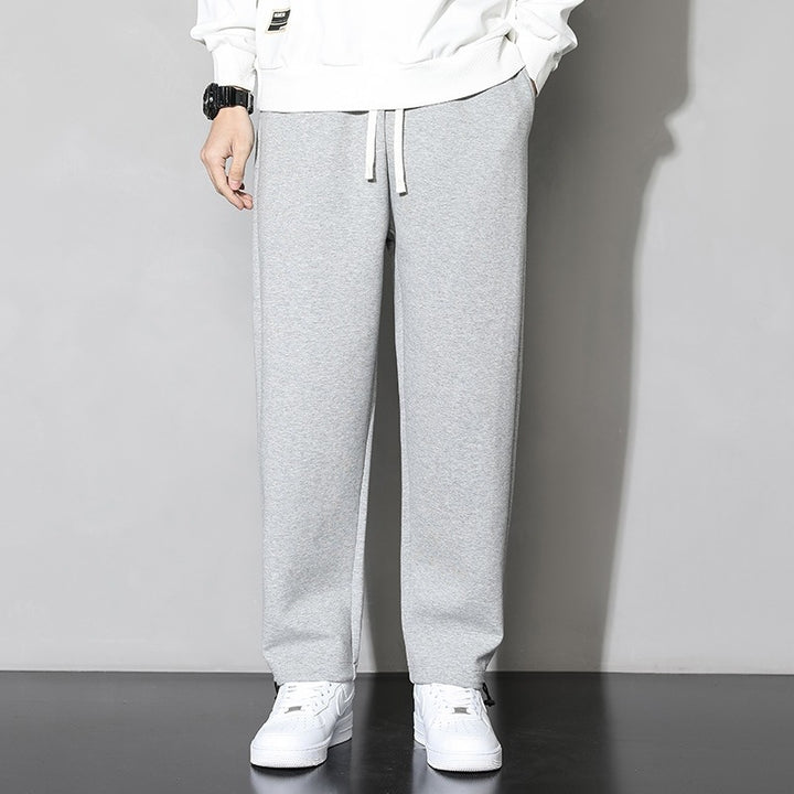 Men's casual jogging pants with elastic waistband and side zip pockets Lisslune