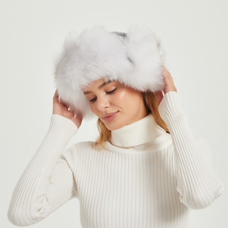 Lisslune | Women’s Chunky Synthetic Fur Winter Hat with Animal Ears