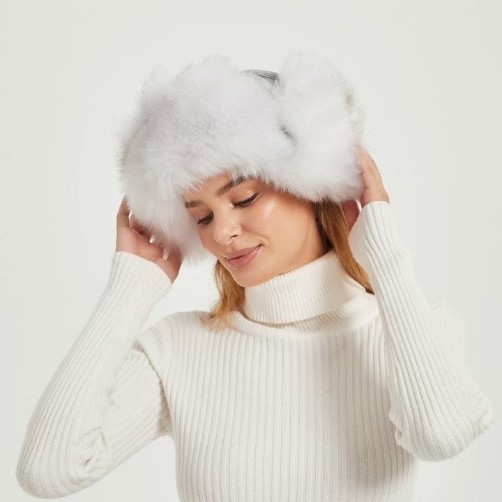 Lisslune | Women’s Chunky Synthetic Fur Winter Hat with Animal Ears