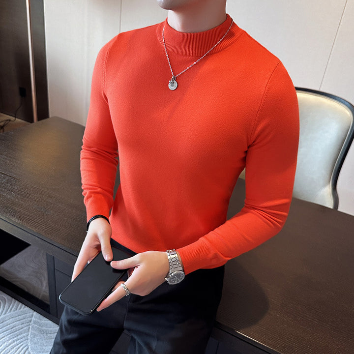 Men's stylish sweater with high collar and elegant fit Lisslune