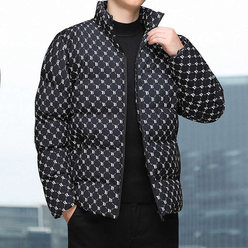 Men's stylish down jacket with graphic pattern Lisslune