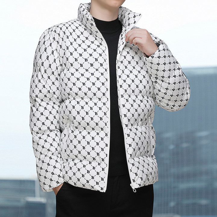 Men's stylish down jacket with graphic pattern Lisslune