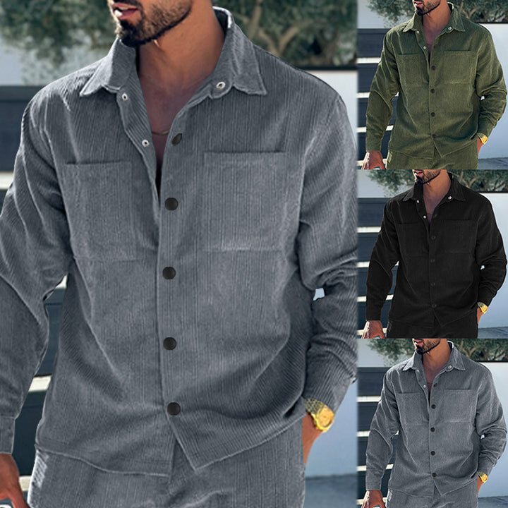 Men's checkered cotton jacket in a casual cut with practical pockets Lisslune