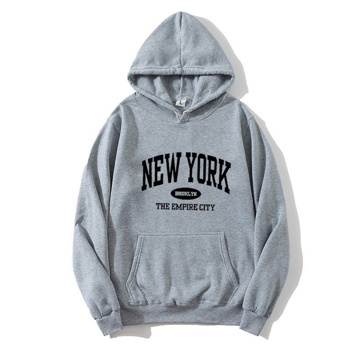 Women Cozy Hoodie with New York Print Lisslune