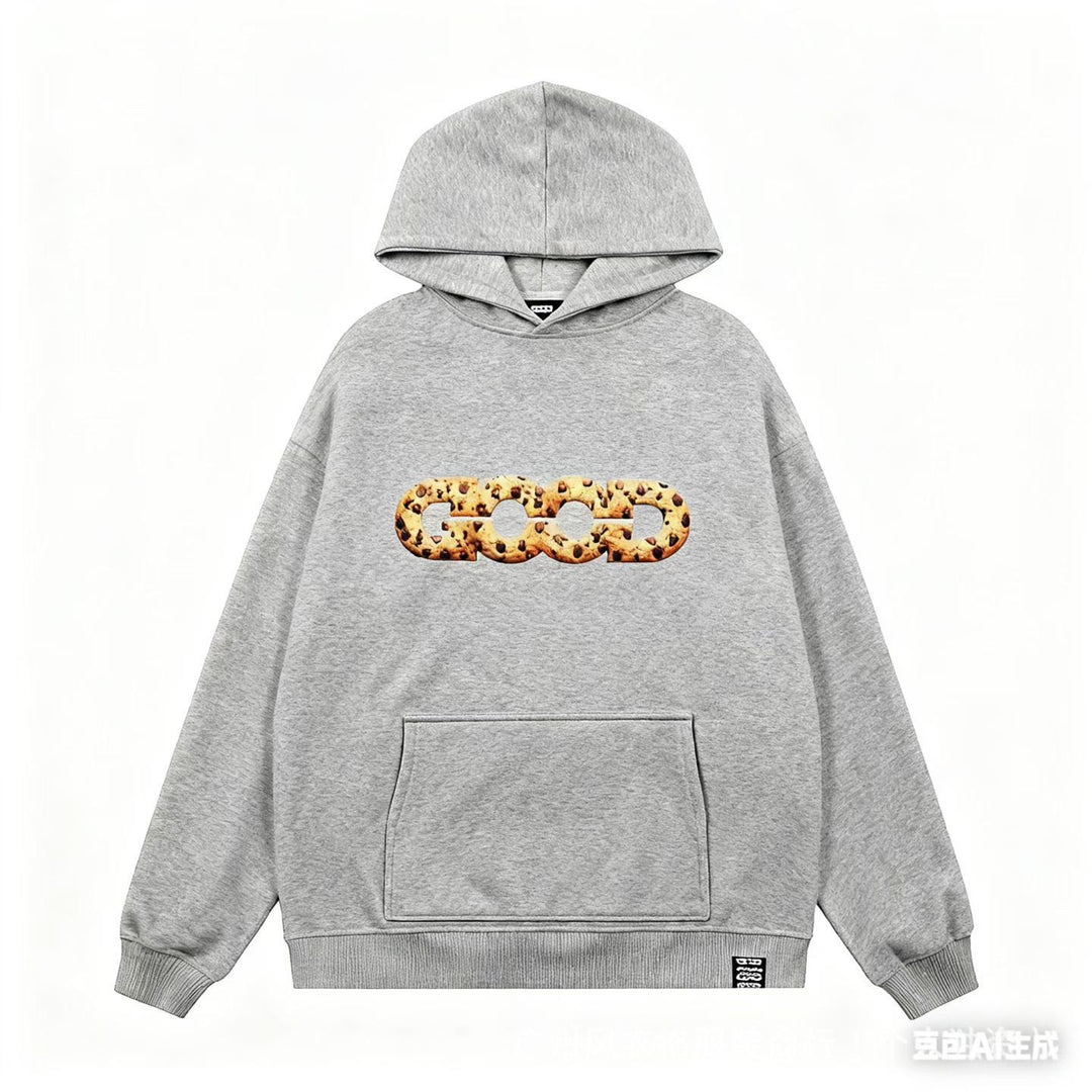Women's hooded sweatshirt with trendy cookie design Lisslune
