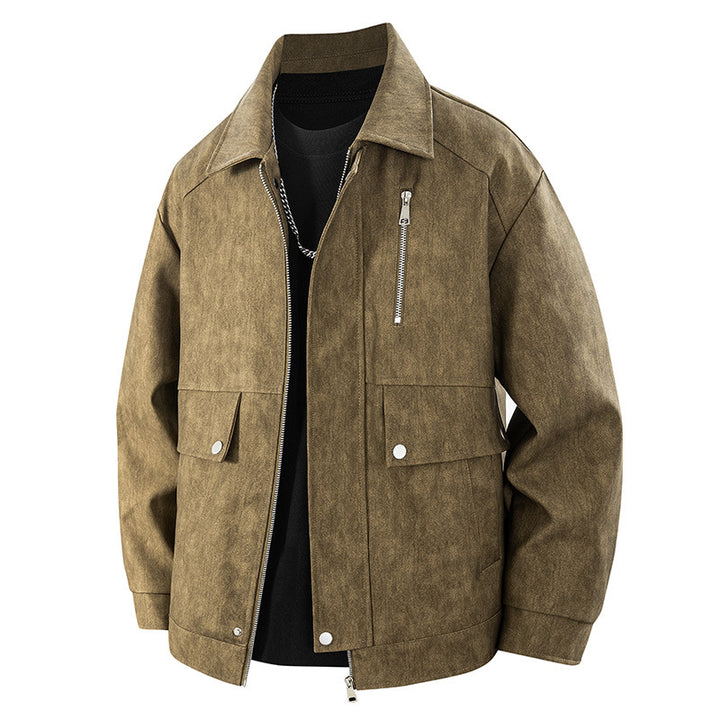 Men's fashionable utility jacket with practical zipper pockets Lisslune