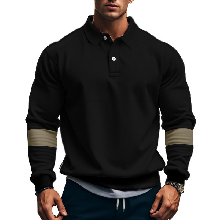 Men's sporty sweater with trendy contrasting stripes Lisslune
