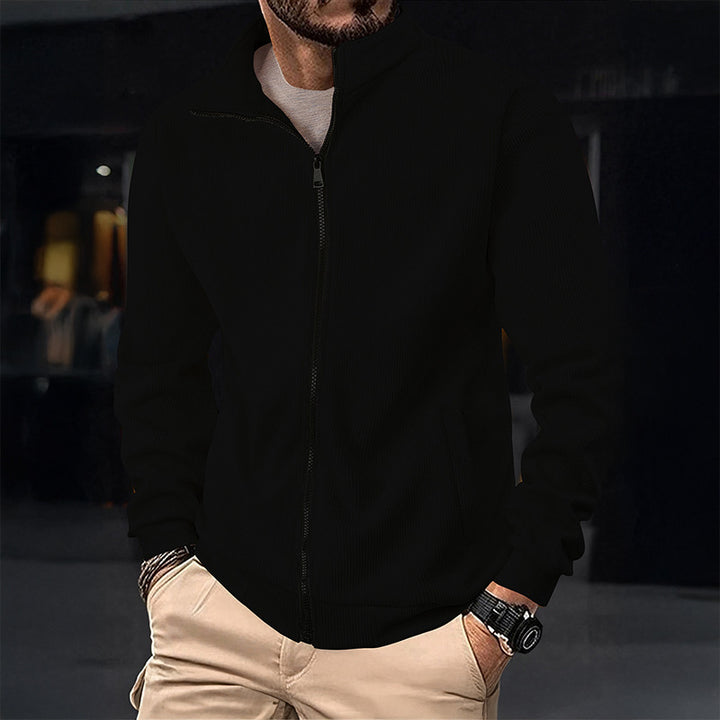 Men's Stylish Jacket with Zipper and High Collar Lisslune
