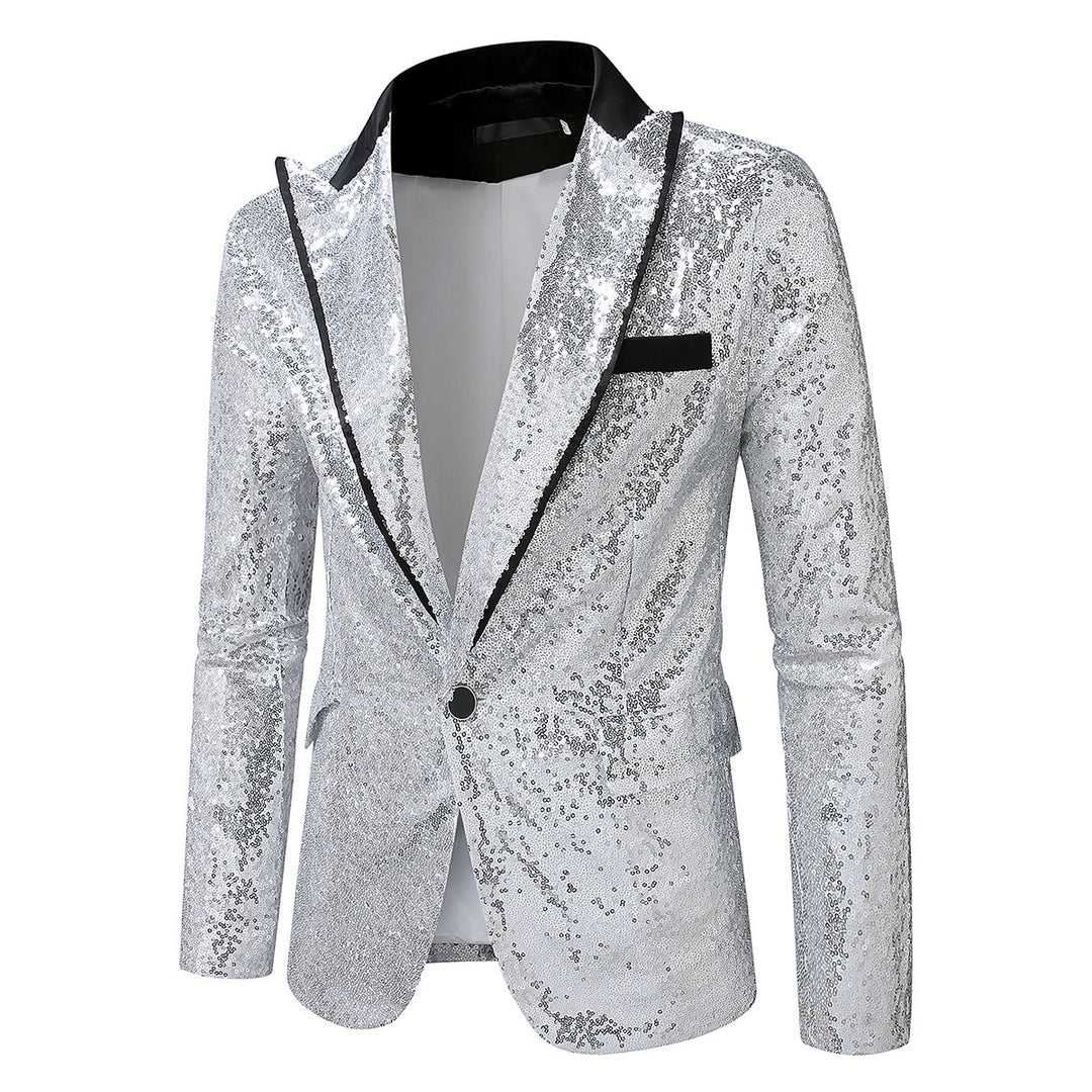 Men's Glittering Tuxedo Blazer made of high-quality Satin Lisslune
