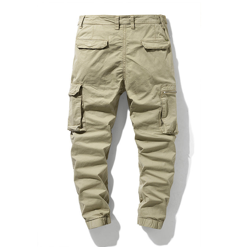 Men's Cargo Pants with Elastic Waistband and Versatile Pockets Lisslune