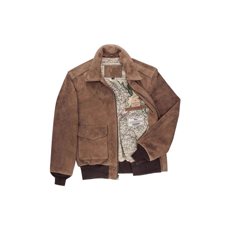 Men's suede jacket with high-quality craftsmanship and practical pockets Lisslune
