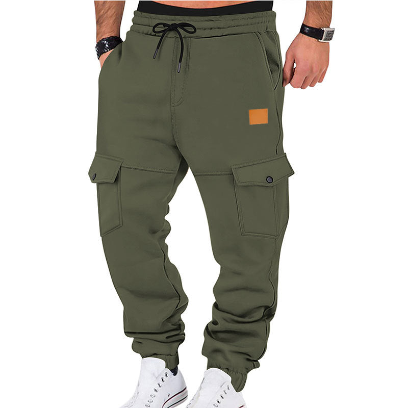 Men's Cargo Jogging Pants with Elastic Waistband and Practical Pockets Lisslune
