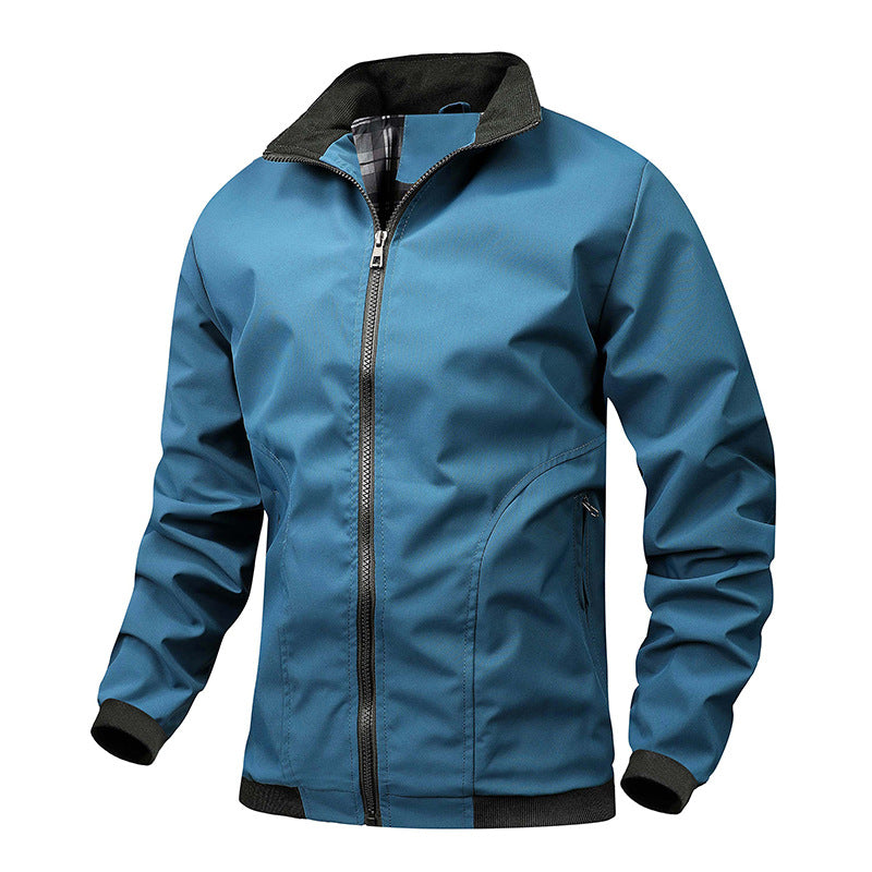 Men's Functional Transition Jacket with Soft Stand-Up Collar Lisslune