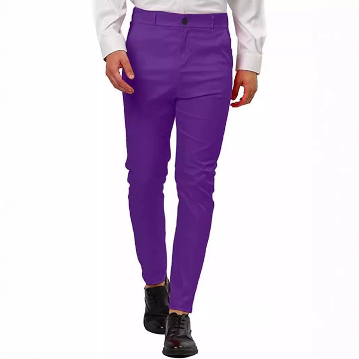 Men's Fashion Slim-Fit Chino Pants with Elastic Waistband and Innovative Design Lisslune