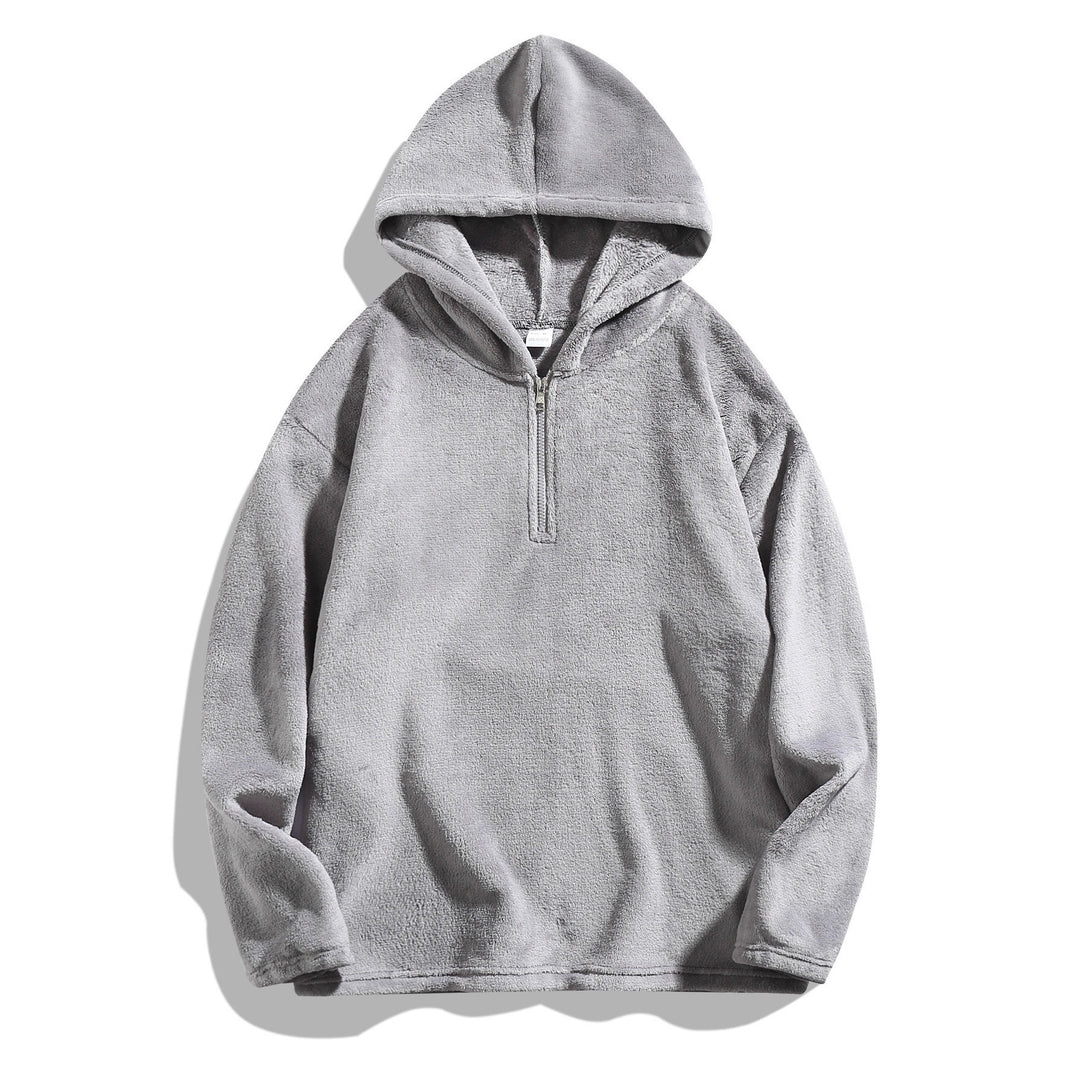 Men's cozy fleece hoodie with practical zip opening Lisslune