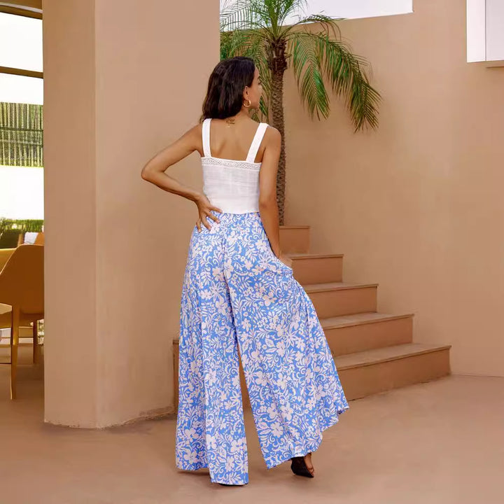 Women's maxi skirt with unique graphic pattern and elastic waistband Lisslune