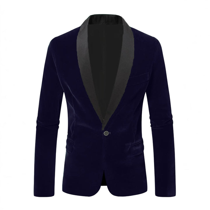 Men's elegant velvet blazer with satin finish Lisslune