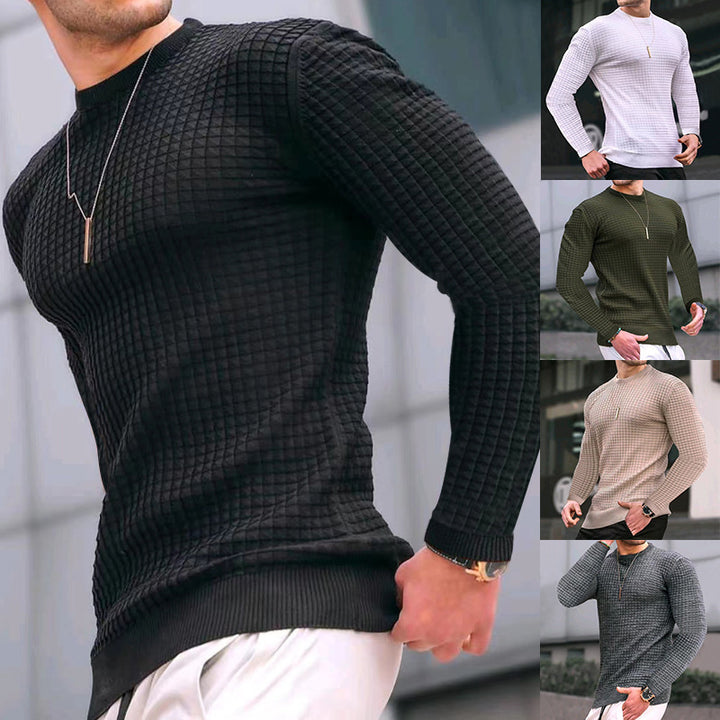 Men's long sleeve shirt with textured design Lisslune