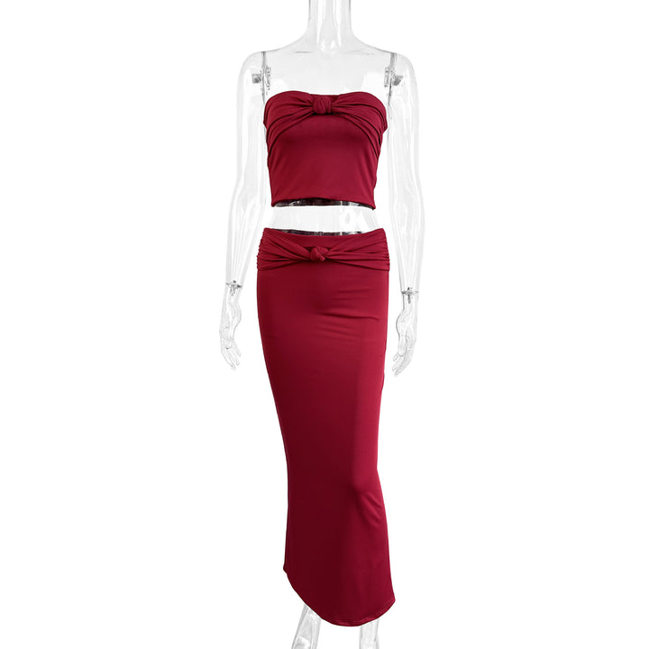 Damen Crop Top und Rock Set Lisslune