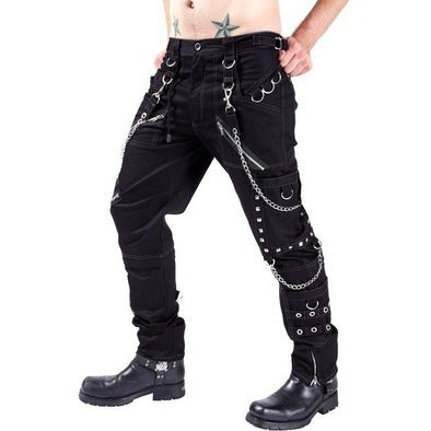 Men's cargo pants with chain details and practical pockets Lisslune