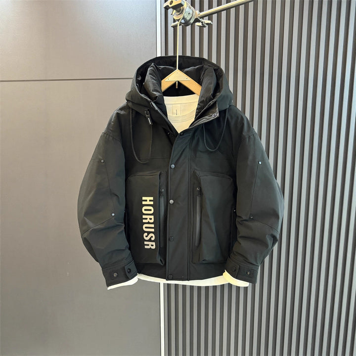 Men's Technical Winter Jacket with Practical Hood Design Lisslune