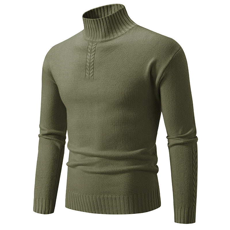 Men's turtleneck sweater made of coarse knit Lisslune