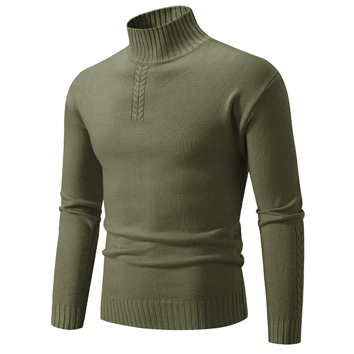 Men's turtleneck sweater made of coarse knit Lisslune