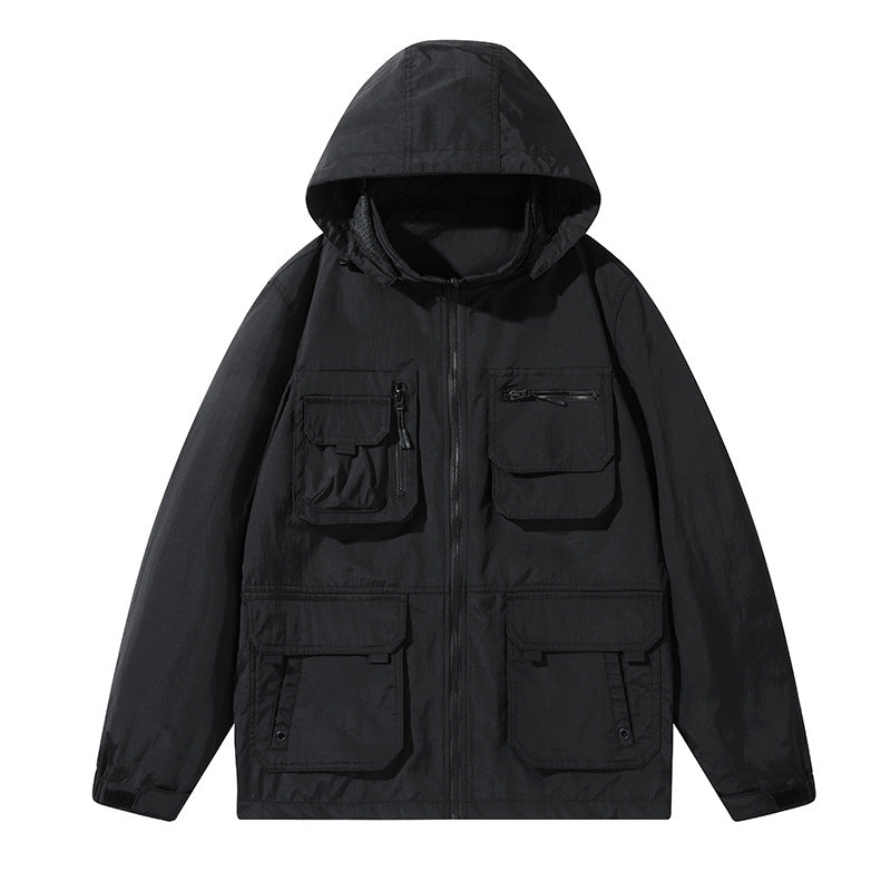 Men's Functional Outdoor Jacket with Versatile Pockets Lisslune