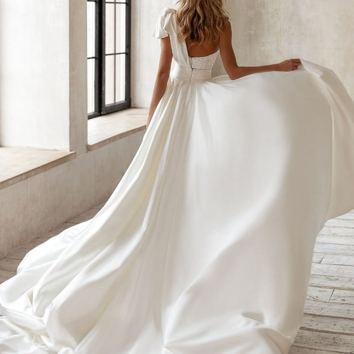 Women's Glamorous Playsuit with Shimmering Sequins and Draped Cape Lisslune