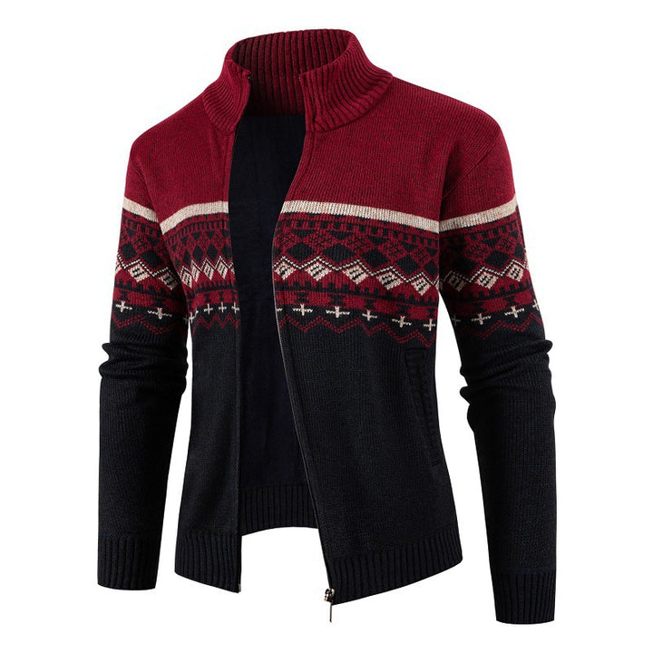 Men's fashionable cardigan with high collar Lisslune