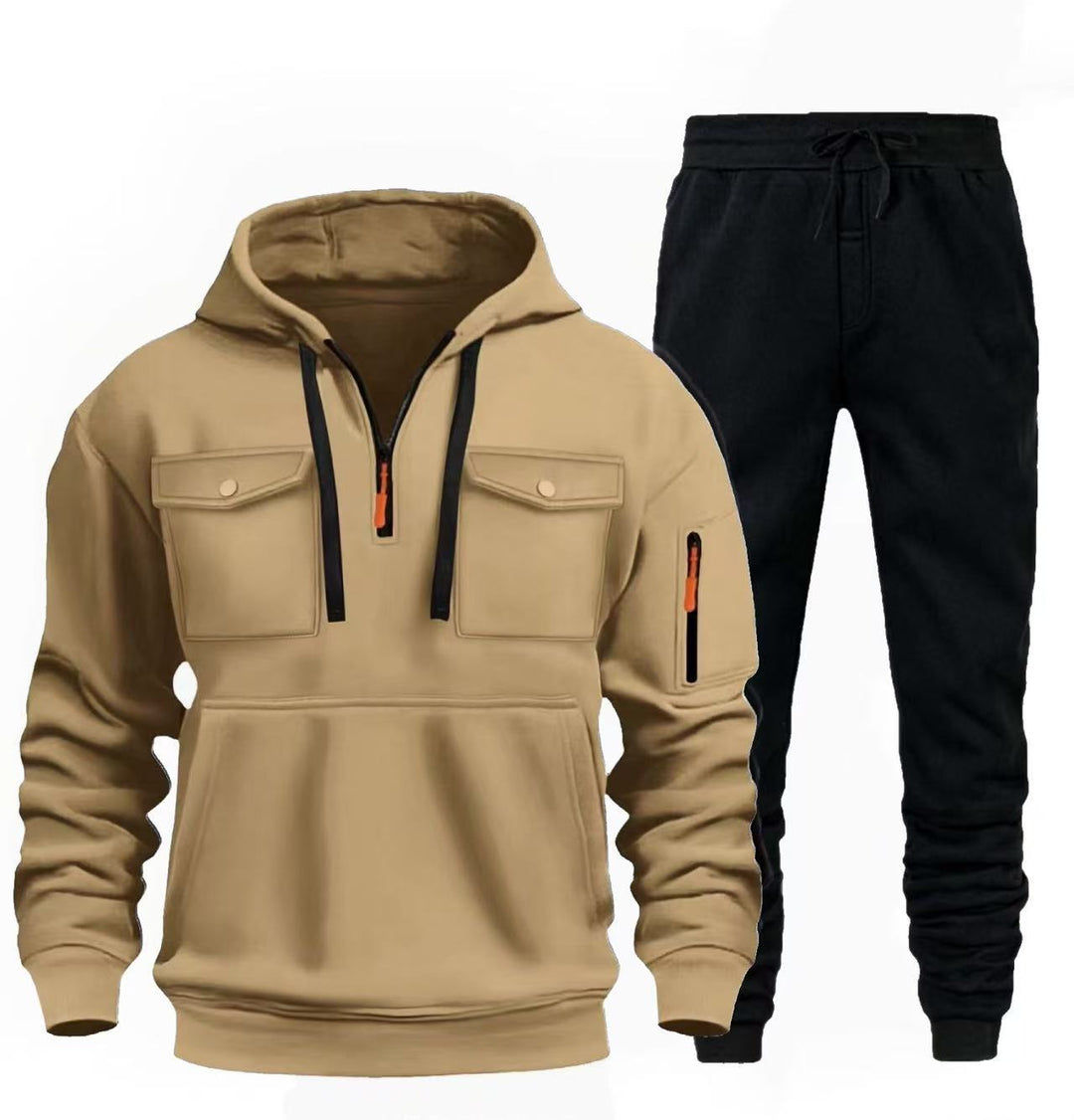 Men's casual leisure combination with functional pockets Lisslune