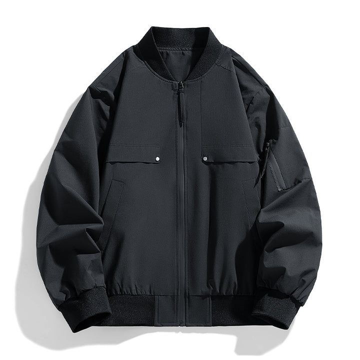 Men's casual transitional jacket with practical pockets Lisslune