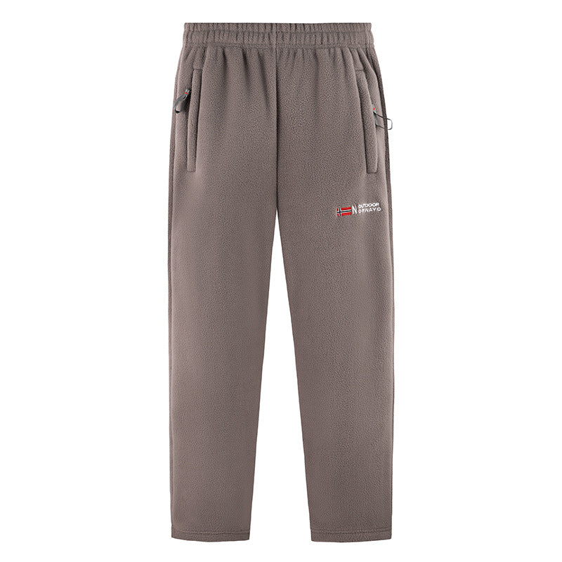 Men's fleece jogging pants with elastic waistband and side pockets Lisslune