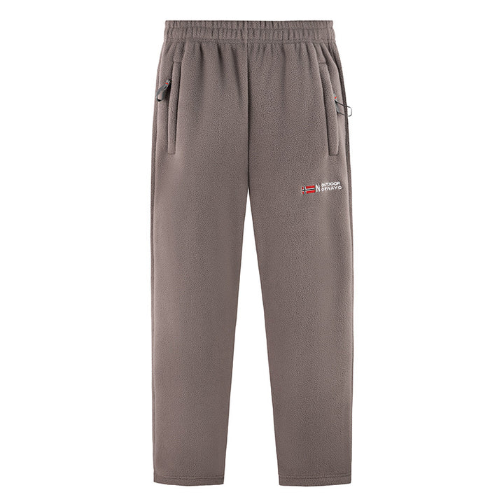 Men's fleece jogging pants with elastic waistband and side pockets Lisslune