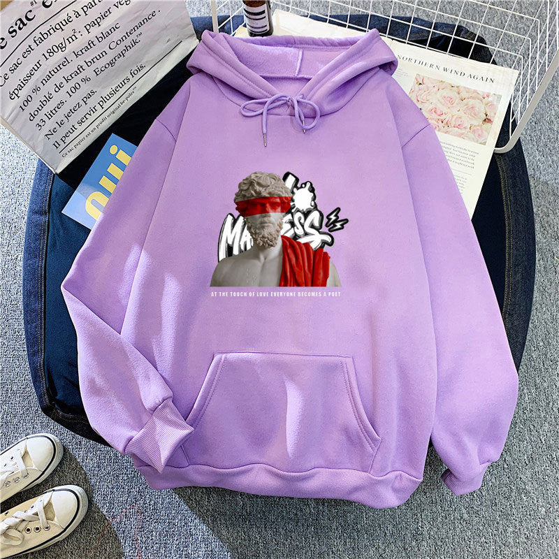 Women’s hoodie with modern graphic print and inspiring lettering Lisslune