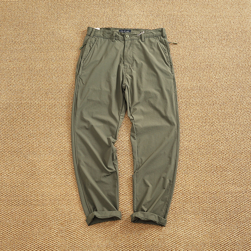 Men's Chino Pants with Elastic Waistband and Practical Side Pockets Lisslune