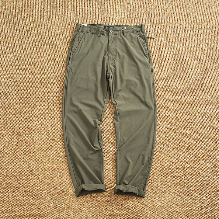 Men's Chino Pants with Elastic Waistband and Practical Side Pockets Lisslune