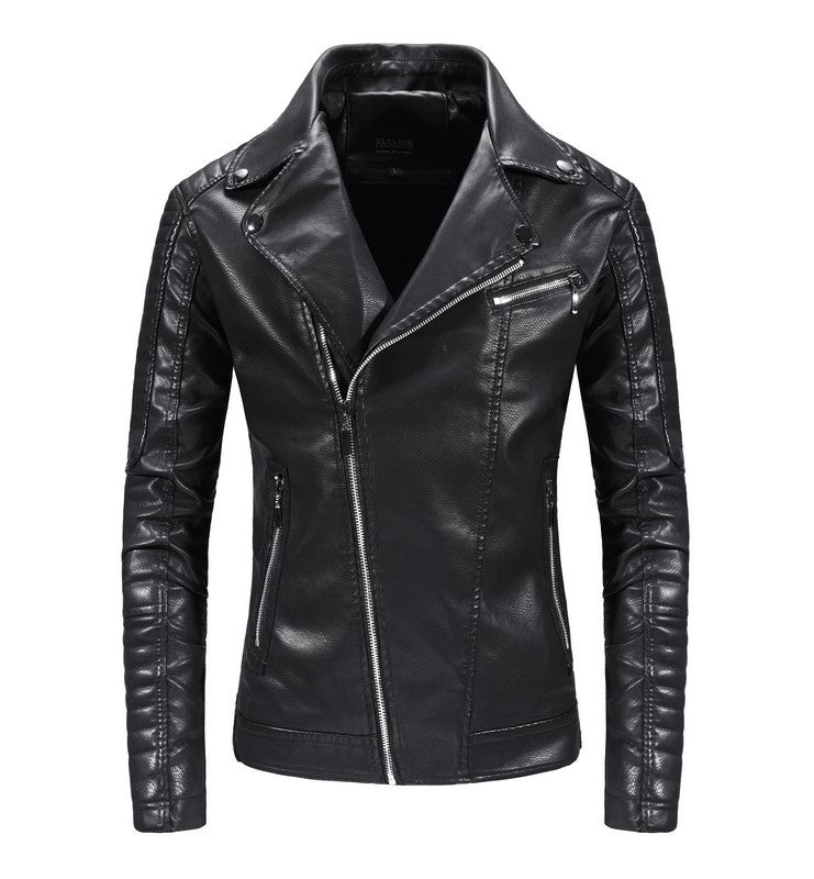 Men's stylish biker jacket made of synthetic leather Lisslune