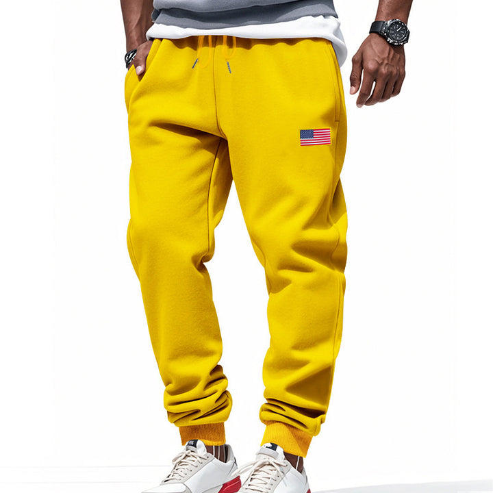 Men's sporty sweatpants with elastic waistband and practical side pockets Lisslune