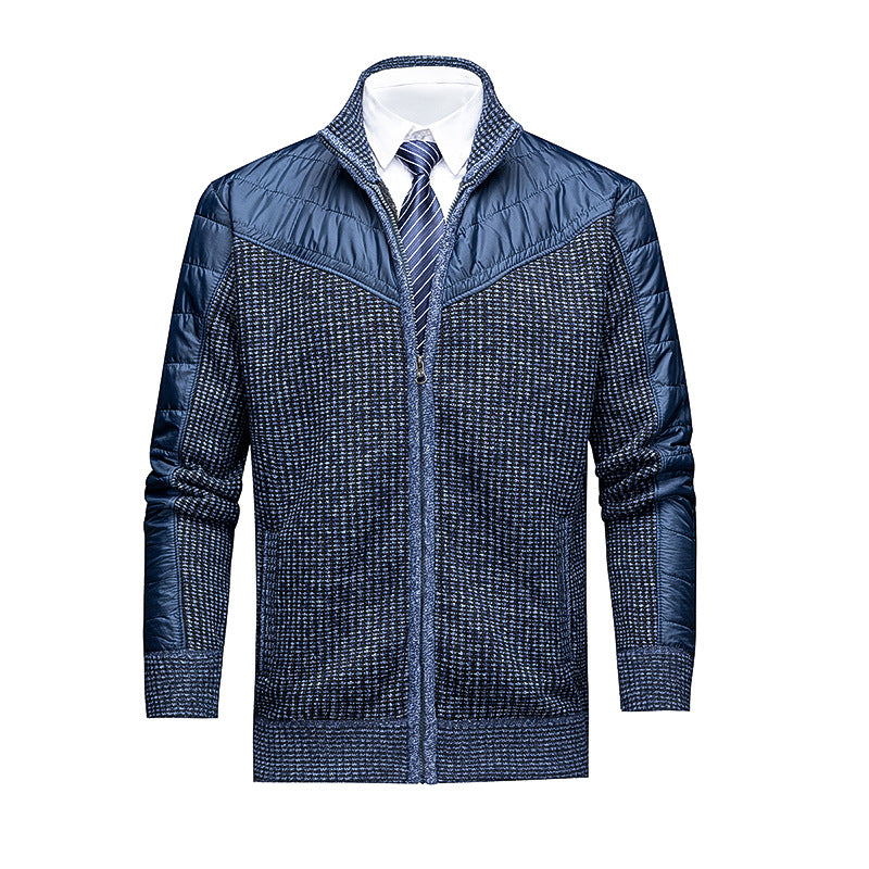 Men's Functional Jacket with Stylish Quilted Pattern and High Collar Lisslune